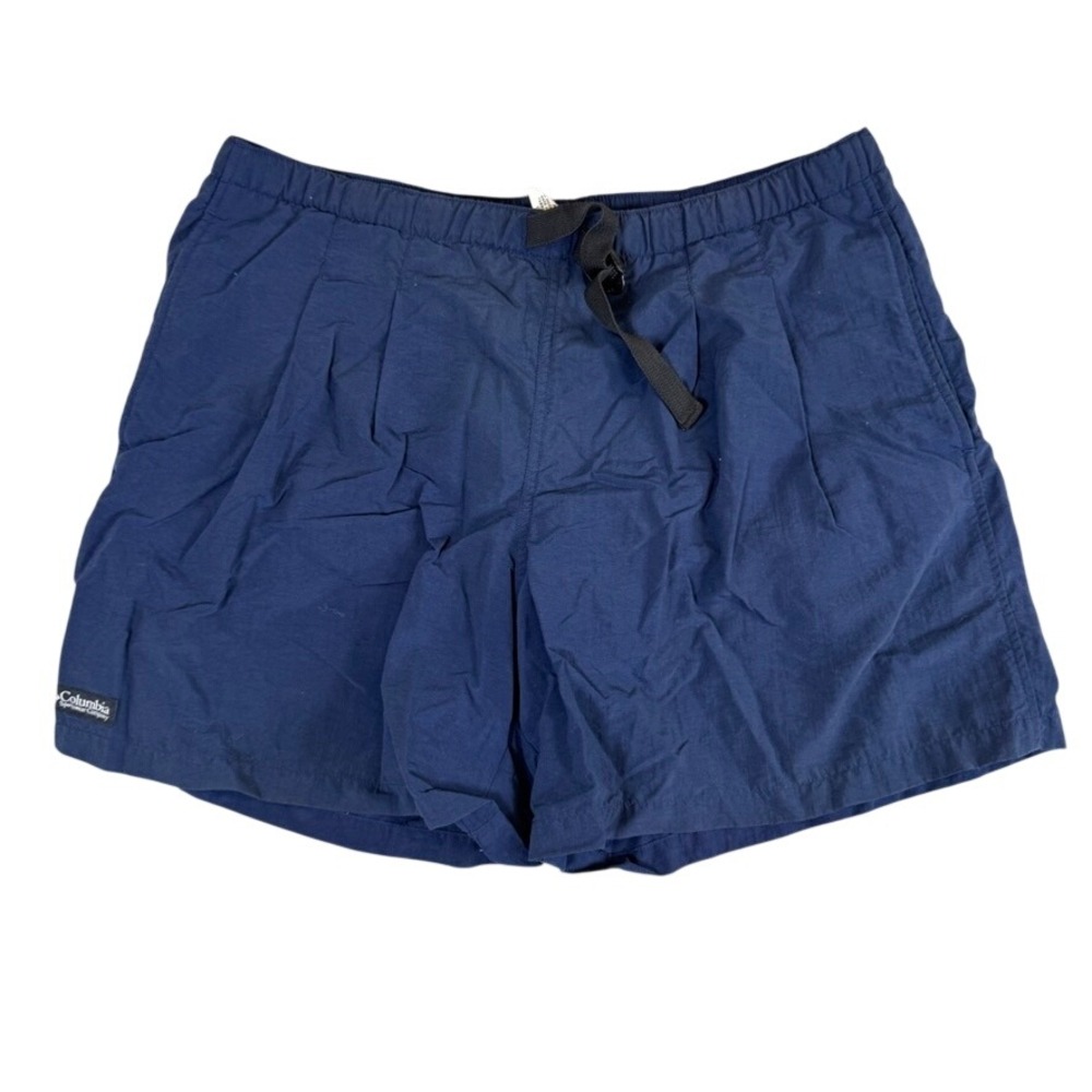 Columbia Sportswear Mens Navy Blue Nylon Hiking Fishing Shorts Size Medium 5in